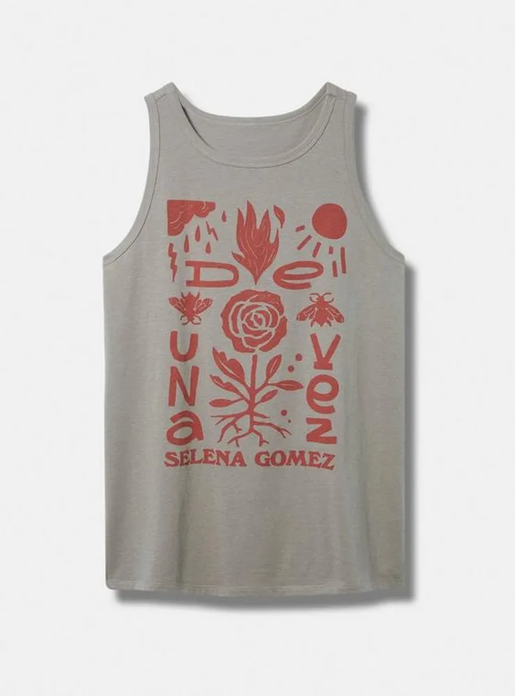 Selena Gomez Classic Fit Cotton Crew Tank