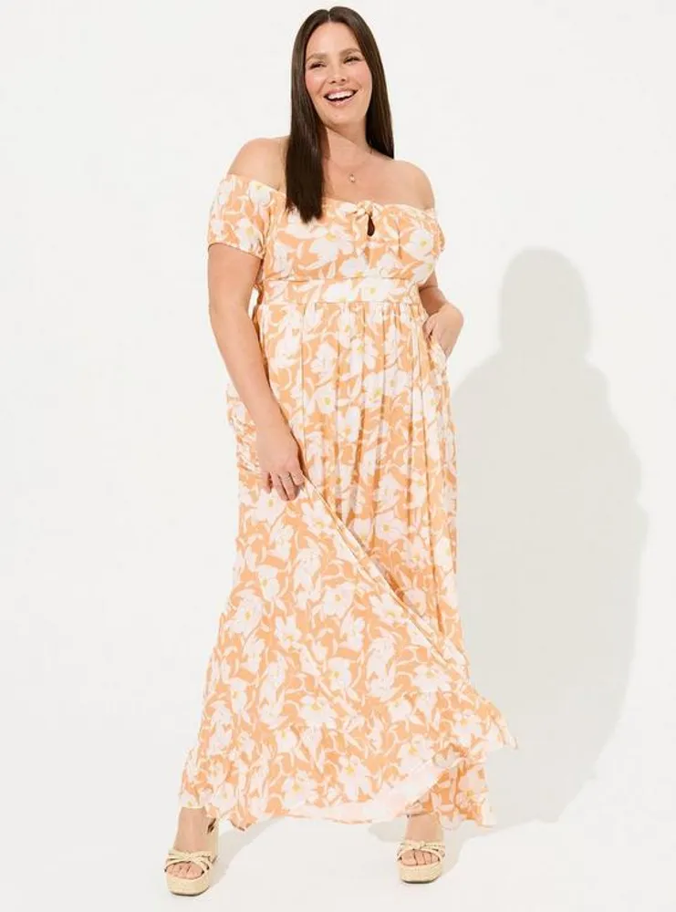 Tie-Front Cutout Maxi Dress