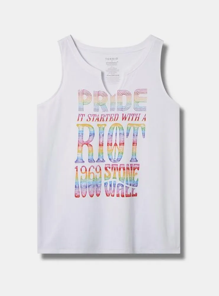 Pride Unisex Printed Tank Top, white