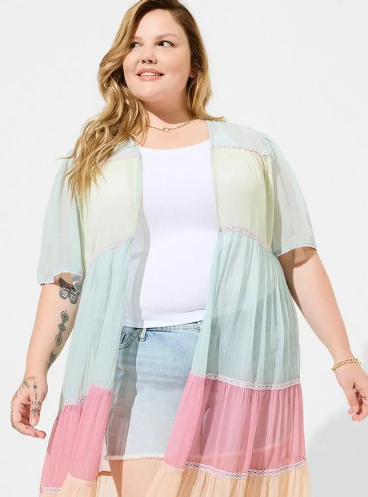 Festi Chiffon Tiered Kimono