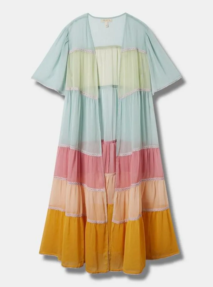 Festi Chiffon Tiered Kimono