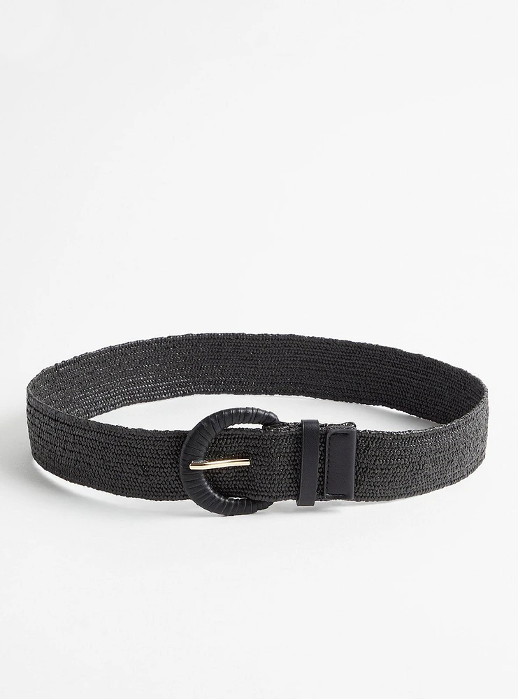 All Over Raffia Stretch Belt