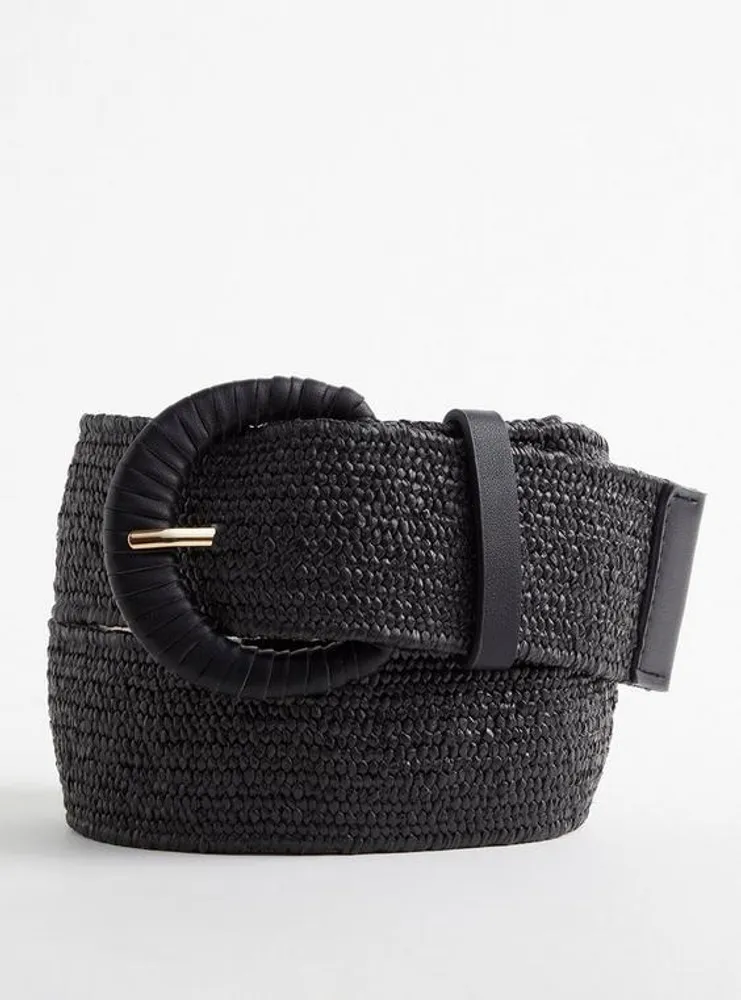 All Over Raffia Stretch Belt