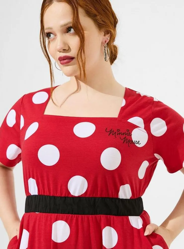 Plus Size - Brief Panty - Disney Minnie Mouse Polka Dot Red - Torrid