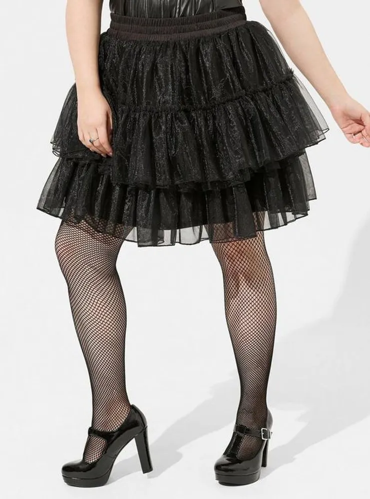 Mini Black Tulle Skirt