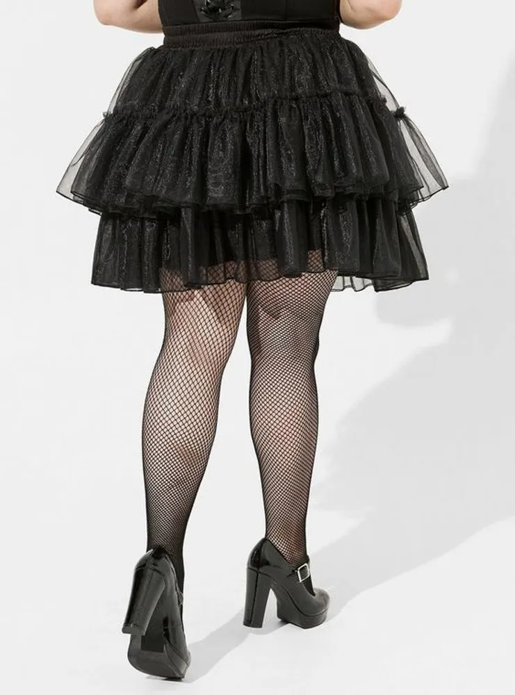 Mini Black Tulle Skirt