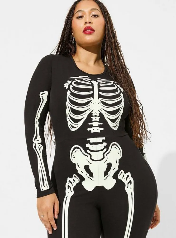 Skeleton Glow The Dark Long Sleeve Bodysuit