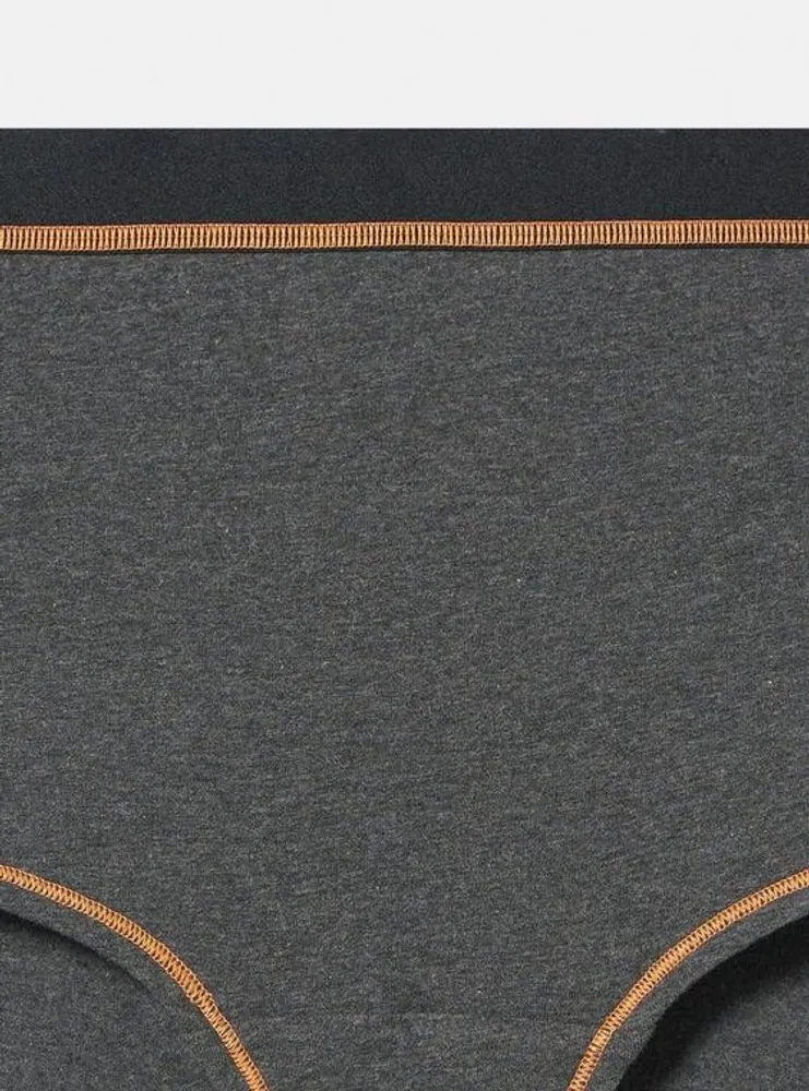 Plus Size - Torrid Logo Charcoal Grey Cotton Boyshort Panty - Torrid