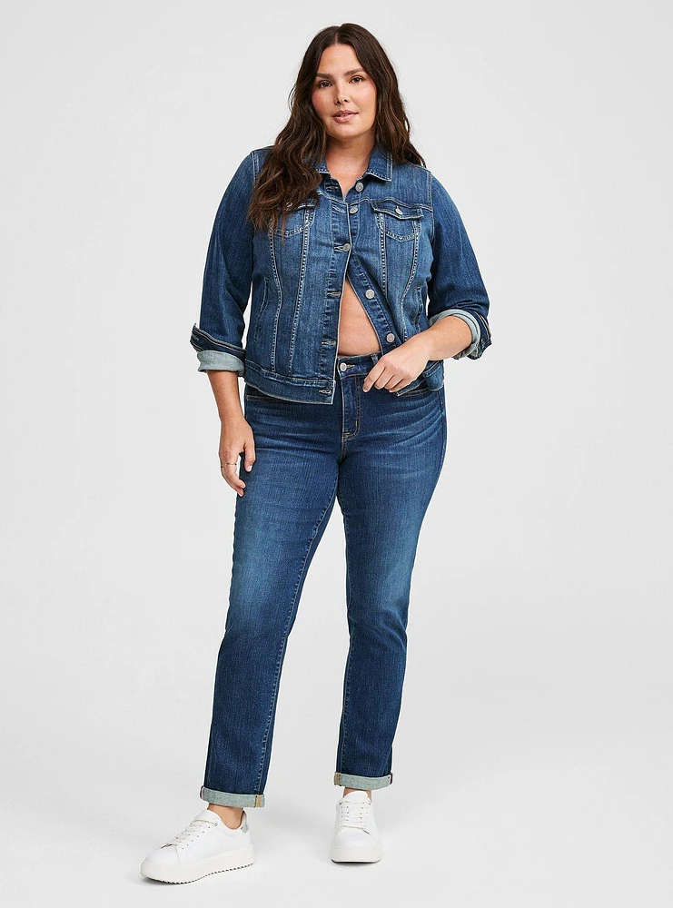 Perfect Boyfriend Vintage Stretch Mid-Rise Jean