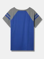 Harry Potter Ravenclaw Classic Fit Cotton Varsity Boatneck Tee