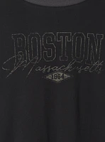 Boston Classic Fit Cotton Crew Neck Varsity Tee