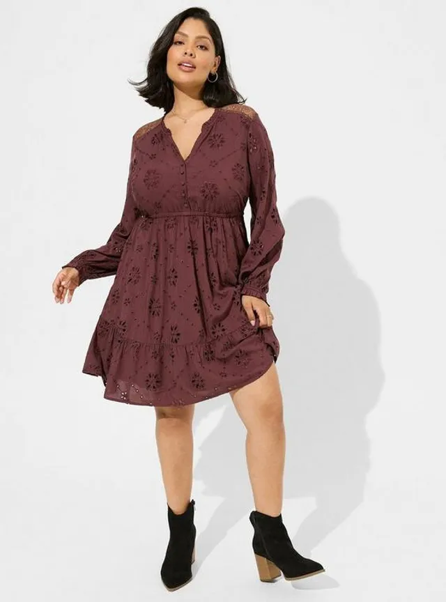 Plus Size - Midi Washable Gauze Off The Shoulder Dress - Torrid