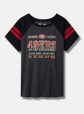 NFL San Francisco 49ers Classic Fit Cotton Boatneck Varsity Tee
