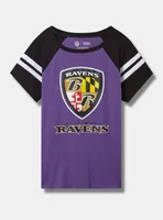 NFL Baltimore Ravens Classic Fit Cotton Boatneck Varsity Tee