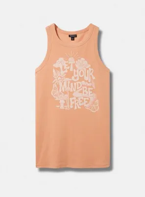 Be Free Fitted Cotton Modal Rib Crew Neck Tank