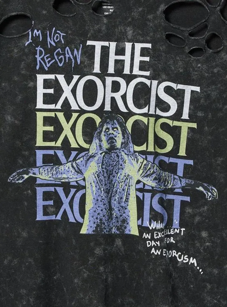 The Exorcist Relax Fit Cotton Distressed Tunic Tee