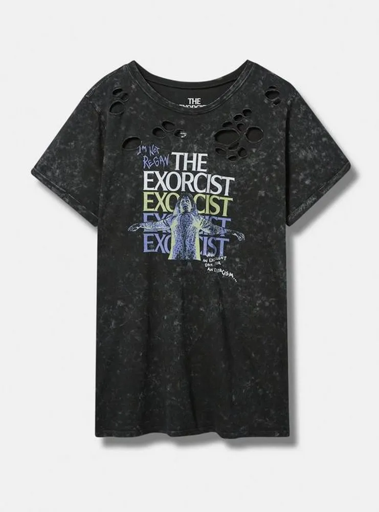 The Exorcist Relax Fit Cotton Distressed Tunic Tee