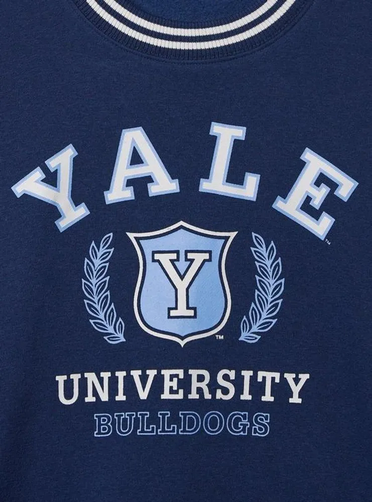 Yale Cozy Fleece Banded V-Neck Sweatshirt