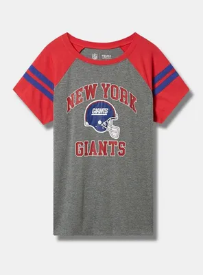 NFL New York Giants Classic Fit Cotton Boatneck Varsity Tee
