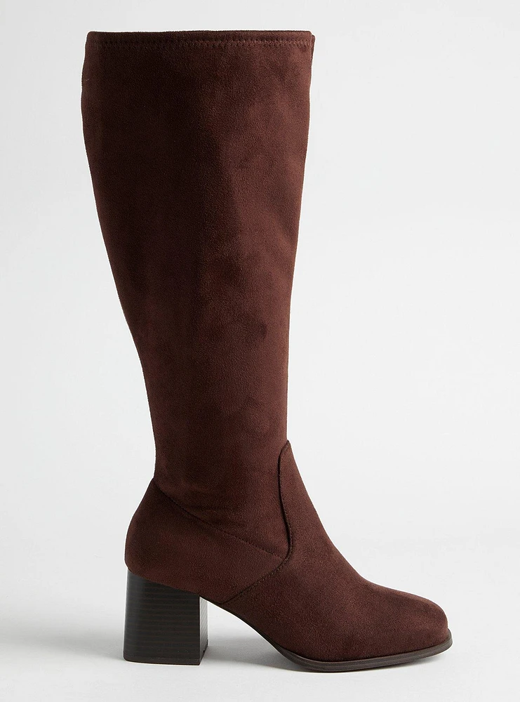 Square Toe Heel Knee Boot (WW)