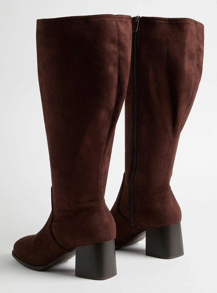 Square Toe Heel Knee Boot (WW)