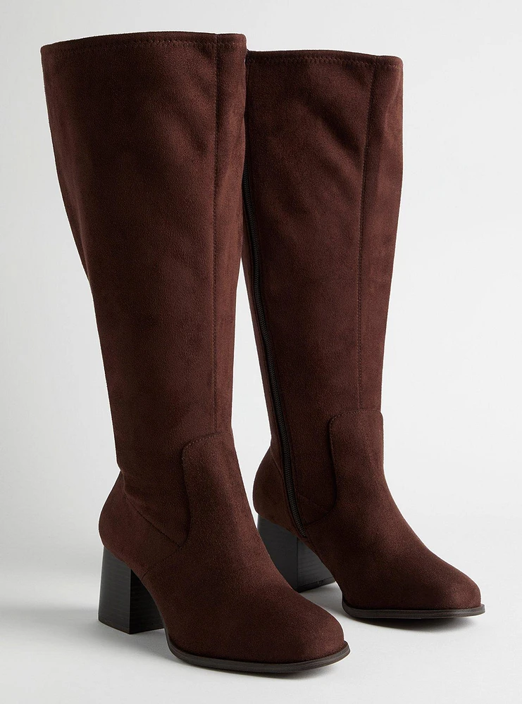 Square Toe Heel Knee Boot (WW)