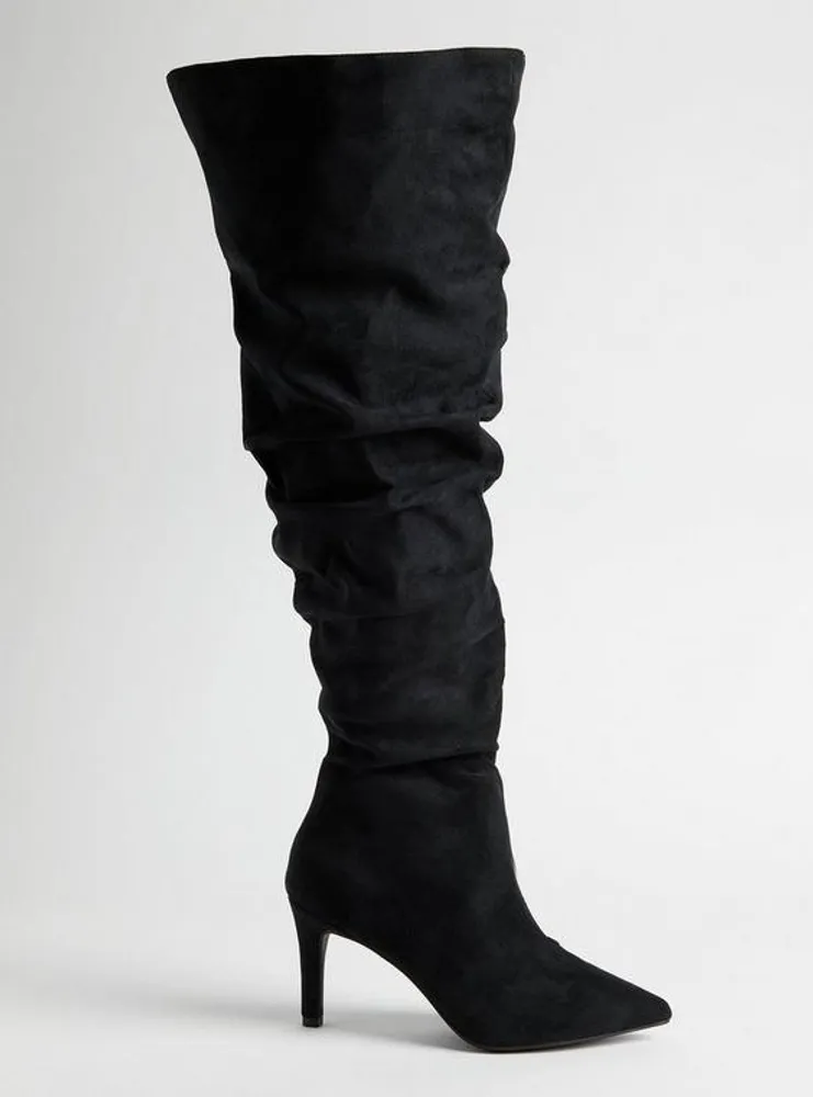 Over-The-Knee Stiletto Slouch Boot (WW