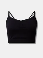 Light Weight Hacci V Neck Crop Lounge Cami