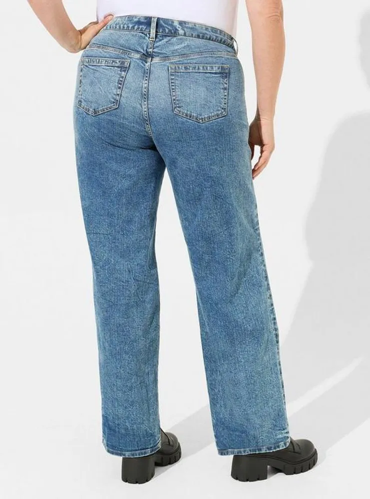 Perfect Wide Leg Vintage Stretch Mid-Rise Jean