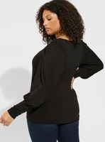 Super Soft Square Neck Long Puff Sleeve Tee