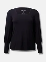 Super Soft Square Neck Long Puff Sleeve Tee