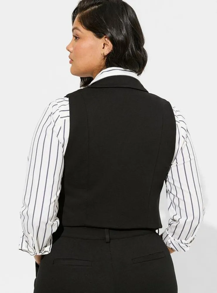 TORRID Studio Ponte Buttoned Tailored Suit Vest