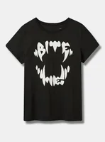 Bite Me Vintage Cotton Crew Neck Tee