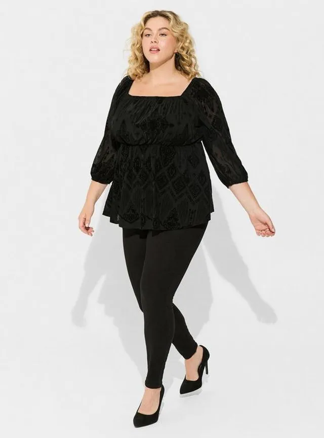 Plus Size - Flocked Mesh Bodysuit - Torrid