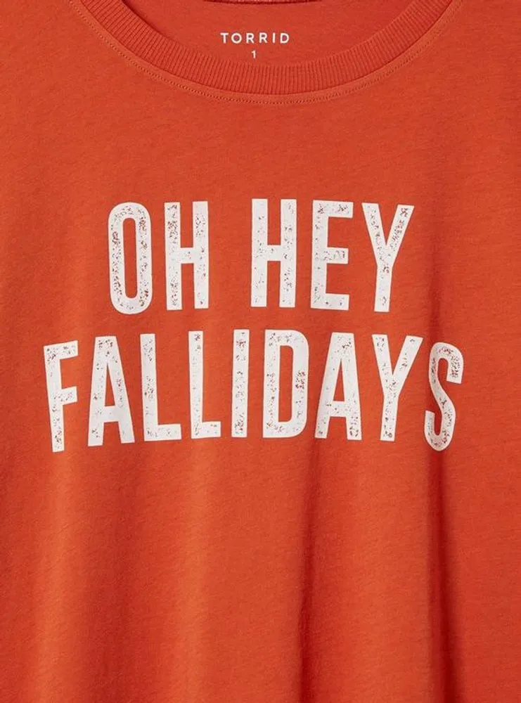Fallidays Relaxed Fit Cotton Crew Neck Tee
