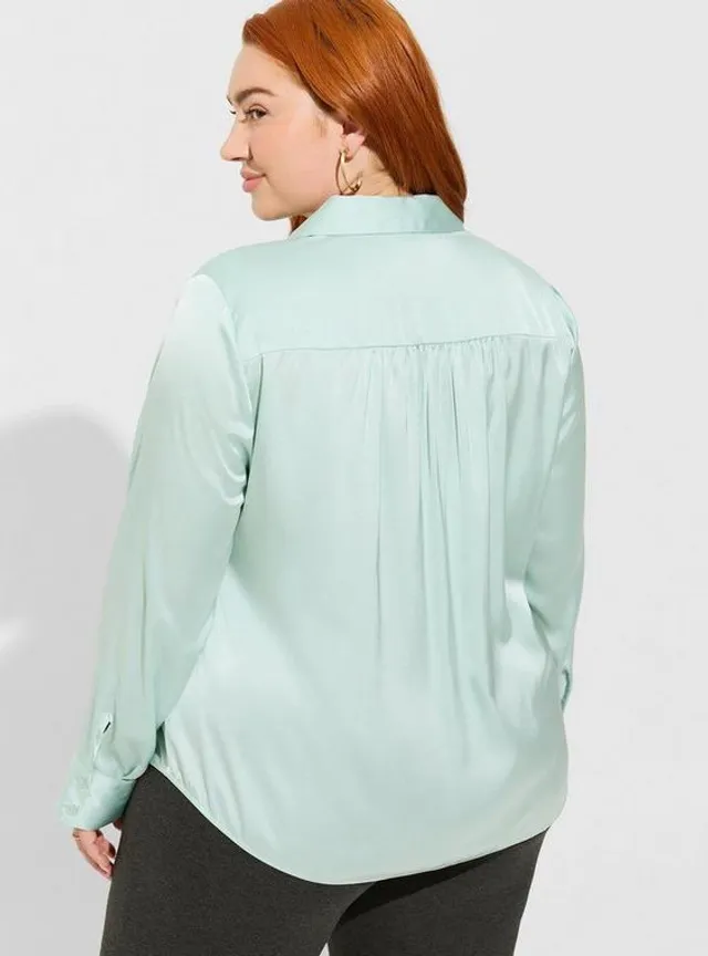 TORRID Madison Poplin Button-Up Long Sleeve Shirt