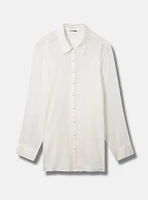 Chiffon And Satin Button Up Shirt