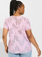 Abbey Lace Short Sleeve Blouse