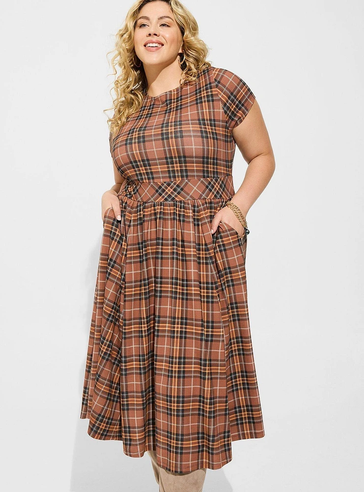 Midi Light Weight Studio Ponte Dress