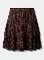 Mini Crinkle Flannel Gauze Tiered Skirt