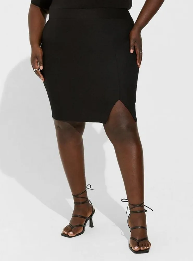 Plus Size - Midi Studio Luxe Ponte Pencil Skirt - Torrid