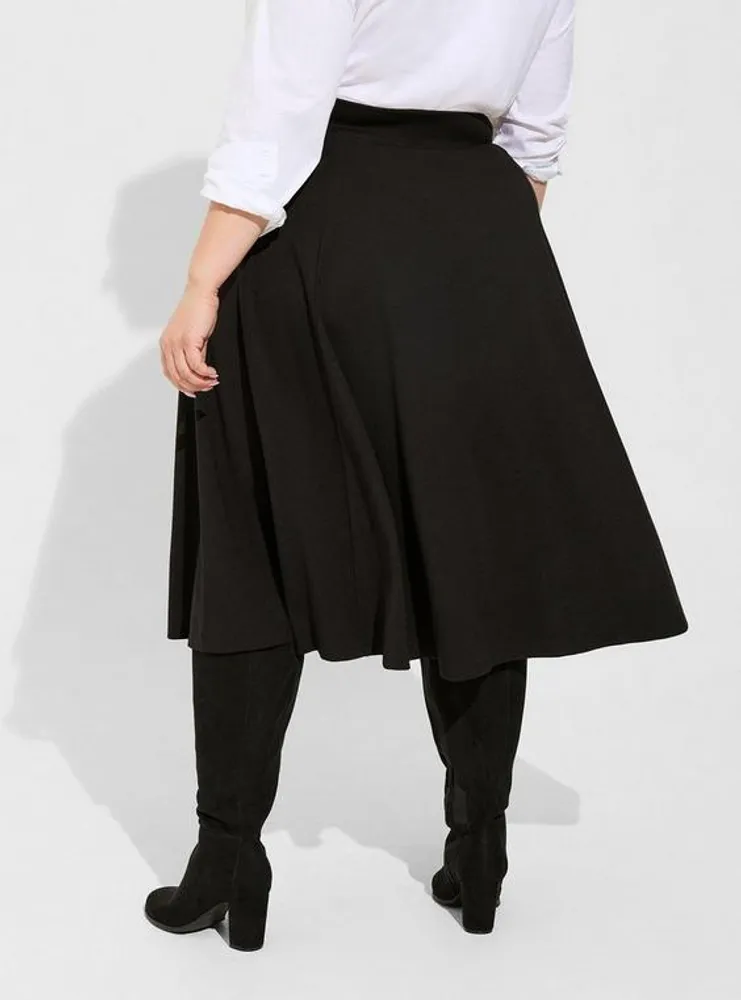 Midi Ponte A-line Skirt