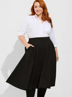 Midi Ponte A-line Skirt