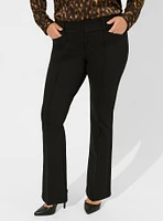 Pintuck Trouser Boot Studio Luxe Ponte Mid Rise Pant