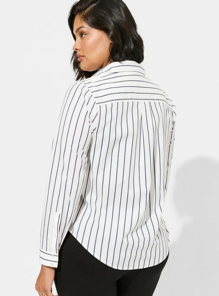 Madison Poplin Button-Up Long Sleeve Shirt