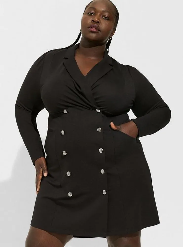 Torrid Black Studio Luxe Ponte Tailored Vest Size 6X