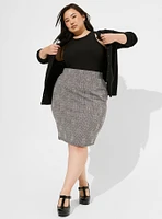 At The Knee Double Knit Pencil Skirt