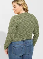Space Dye Cardigan V-Neck Sweater