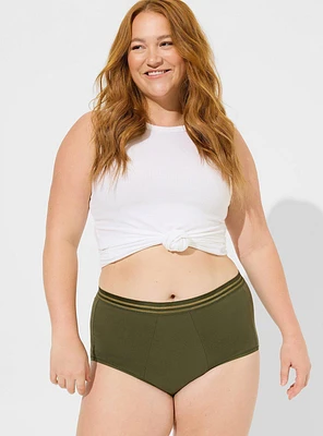 Leakproof Cotton Mid Rise Brief Panty