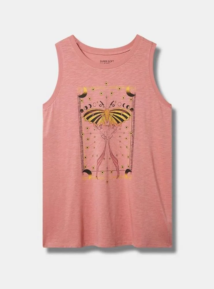 Lunar Moth Vintage Fit Super Soft Slub Crew Neck Tank